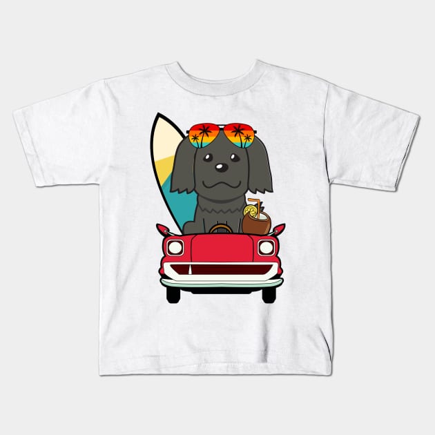 Funny sheepdog driving a car Kids T-Shirt by Pet Station